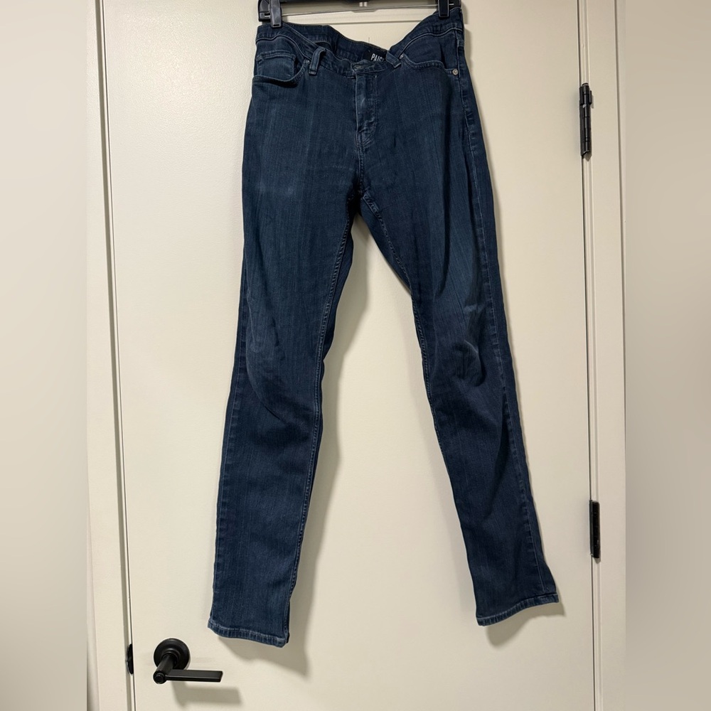 PAIGE Men's Dark Blue Lennox Straight Jeans Size 34